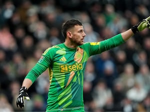 Newcastle keeper Martin Dubravka during the 3-1 Carabao Cup quarter-final victory over Brentford