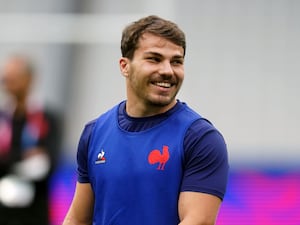 France scrum-half Antoine Dupont smiles