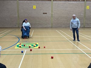 Boccia session at Cocks Moors Woods Leisure Centre. 