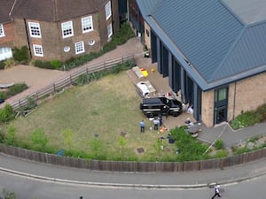 Aerial view of accident scene