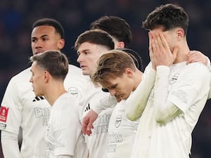 Kai Havertz puts his head in his hands