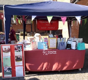 John and Hilary's fundraising stall