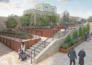 An Image Of How The Proposed New Northern Gateway To Cannock Town Centre Could Look From Market Hall Street Submitted As Part Of The Planning Application