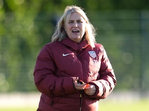 Emma Hayes during a United States training session (Adam Davy/PA)