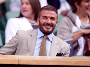 David Beckham in the royal box of centre court