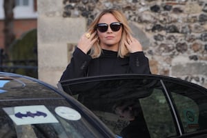 Kimberley Walsh arrives the funeral service of One Direction singer Liam Payne 