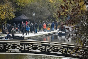 Cameras descended on the Dudley Canal at Bumble Hole and Warrens Hall Nature Reserve. Photo: Emma Trimble / SWNS