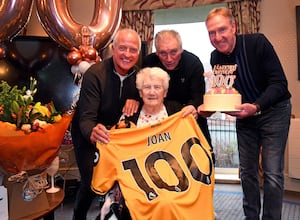 She had a visit from Steve Bull, Steve Daley and Phil Parkes.