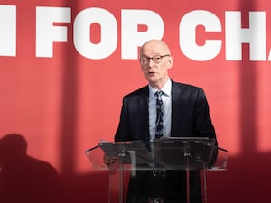 Pat McFadden speaking from a lectern