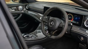 The lavish interior features the latest Mercedes infotainment system