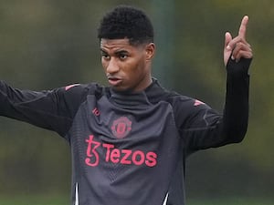 Marcus Rashford in training