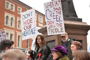 Save Walsall Leather museum rally and march through the town centre with Valerie Vaz MP supporting.