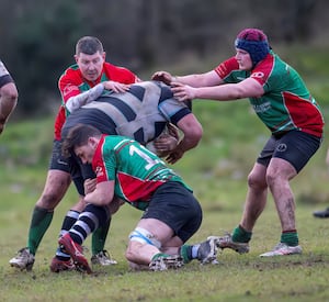 Action from Burntwood's 37-31 win over Veseyans.