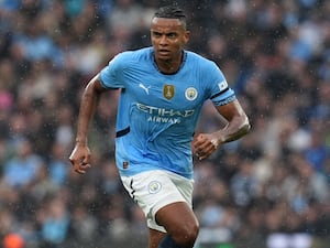 Manchester City’s Manuel Akanji on the ball during a Premier League match