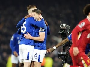 Everton’s James Tarkowski, middle