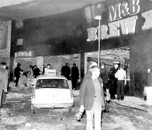 Exterior of the Mulberry Bush, after the Birmingham pub bombings