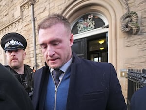 Stuart Hogg leaving court