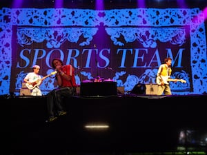 Sports Team on stage at the 2022 Glastonbury Festival