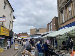 Willenhall market, pictured July 2024, Walsall Council.