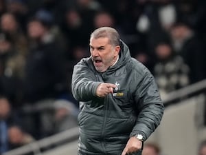 Ange Postecoglou gives instructions to his players