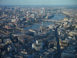 A view of the London skyline looking west from Horizon 22