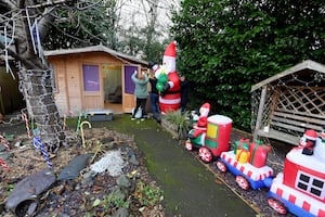 Preparations are underway to build  the Father Christmas grotto at Acorns Hospice, Walsall.