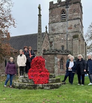 Trysull and Seisdon W.I members with their finished display 