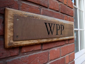 The sign outside the offices of WPP in London (Chris Radburn/PA)