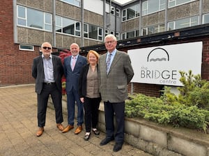 Left to right - Andrew Wilshaw and Stuart Allen, with Lesley Bentley and Graham Stow
Hopefully this will 