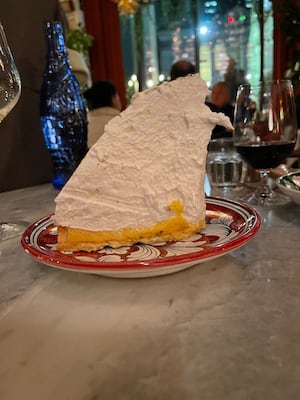 The Incomparable Lemon Pie at La Bellezza Italian restaurant in Birmingham