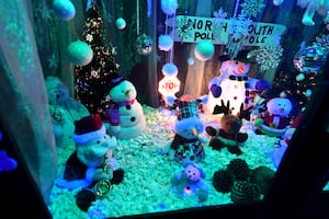 Inside the festive display