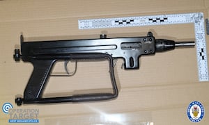 The Madsen machine gun was one of the major weapons seized by police officers