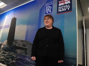 Defence minister Maria Eagle during a visit to Glasgow to officially open Rolls-Royce Submarines office