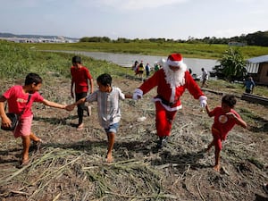 APTOPIX Brazil Santa Claus Amazon