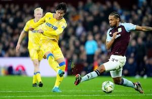 Crystal Palace's Daichi Kamada scores their sides second goal  
