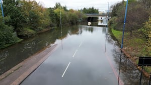 The flooding around the Leabrook Road area of Wednesbury on Saturday, after a water main burst.