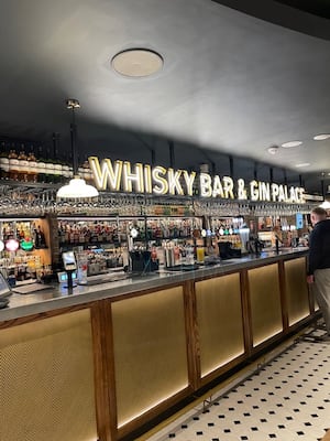 The Peaky Blinders themed bar at Birmingham Airport