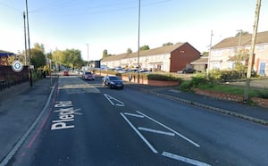 The car was pulled over by police on Pleck Road, Walsall. Photo: Google