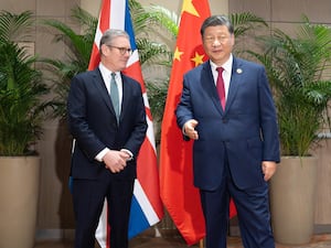 Sir Keir Starmer during a bilateral meeting with President Xi Jinping of China