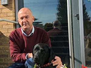 Clive Wood with his dog Winnie