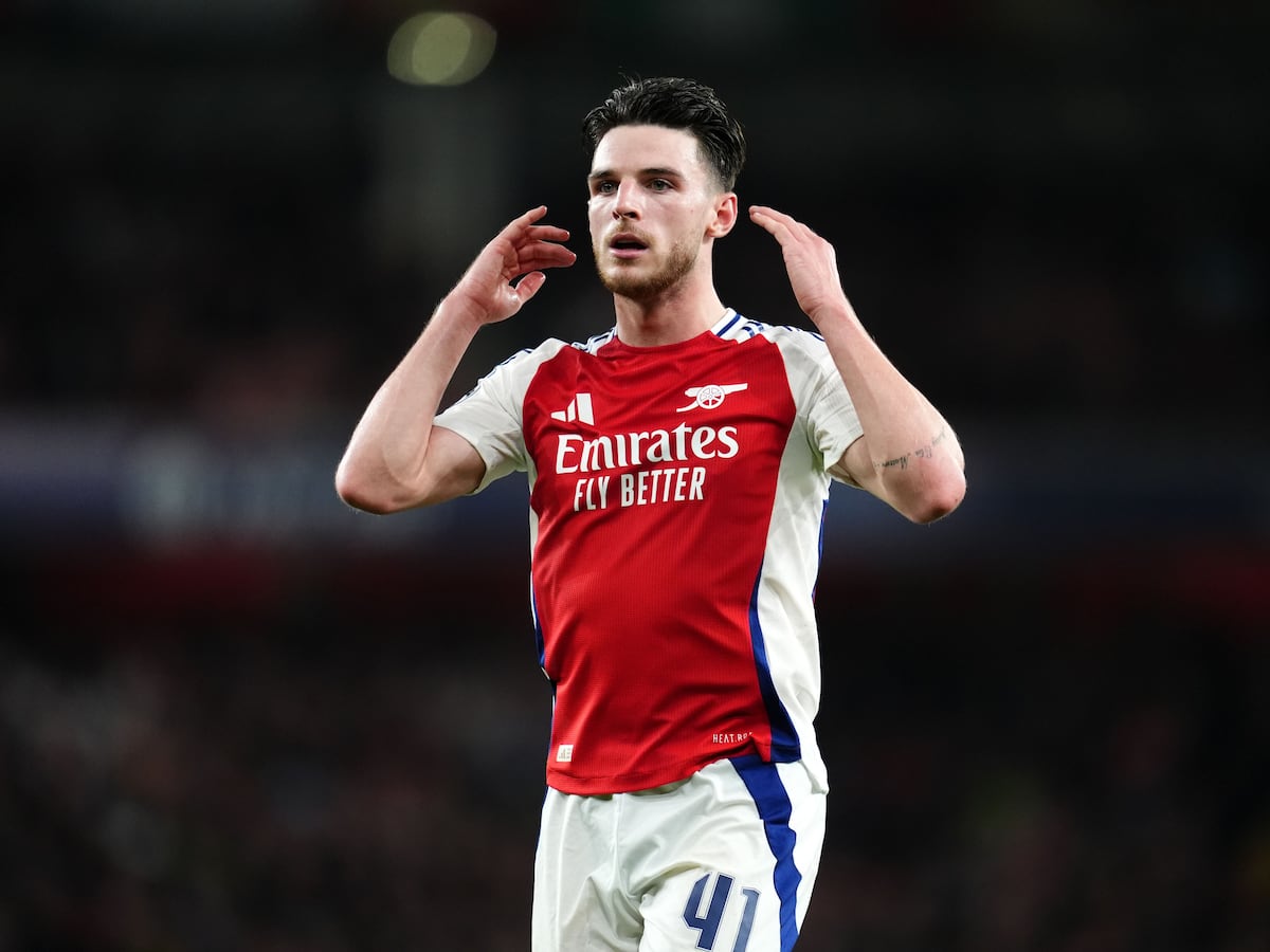 Declan Rice injury blow for Arsenal ahead of Champions League trip to Milan