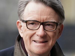 Head shot of Lord Peter Mandelson smiling