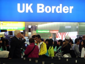 Passengers going through UK Border checks