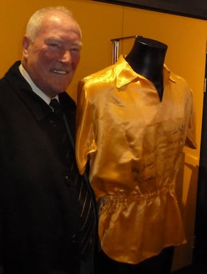 The great Ron Flowers with one of the satin gold shirts