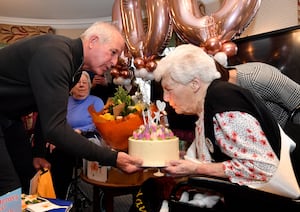 Joan blew out all of her candles. 