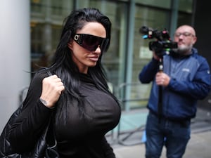 Katie Price leaves the Rolls Building in London following a previous hearing related to her bankruptcies