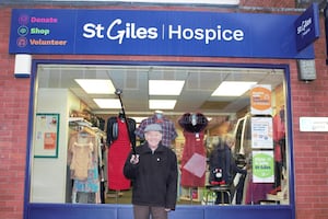 Tony Wilding, 87, from Cannock celebrating his win