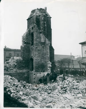 Trinity Presbyterian Church in Dudley was ruined by bombing