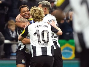 Newcastle players celebrate