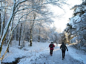 Walkers in the Pentland Hills, Balerno, Edinburgh